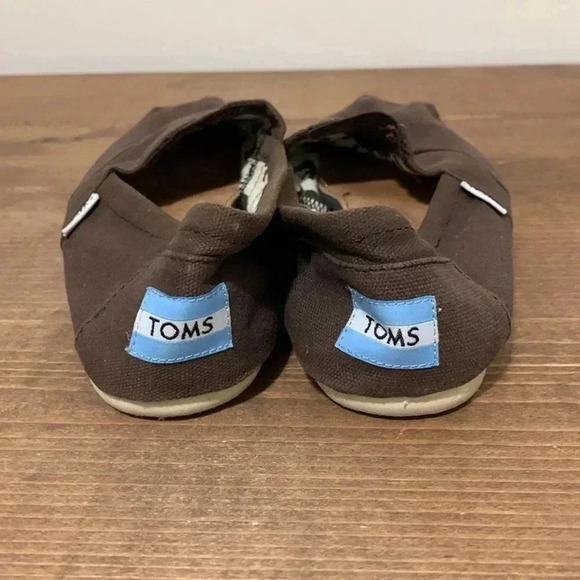 Women’s Toms Brown Canvas Slip On Shoes Size 6.5 GUC - Picture 3 of 7